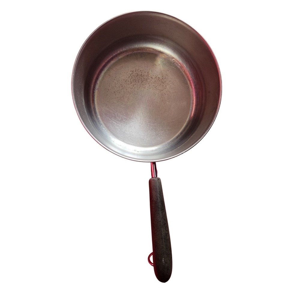 Vintage Revere‎ Ware 2 Qt Saucepan Copper Bottom Stainless Steel Pot 1801 USA